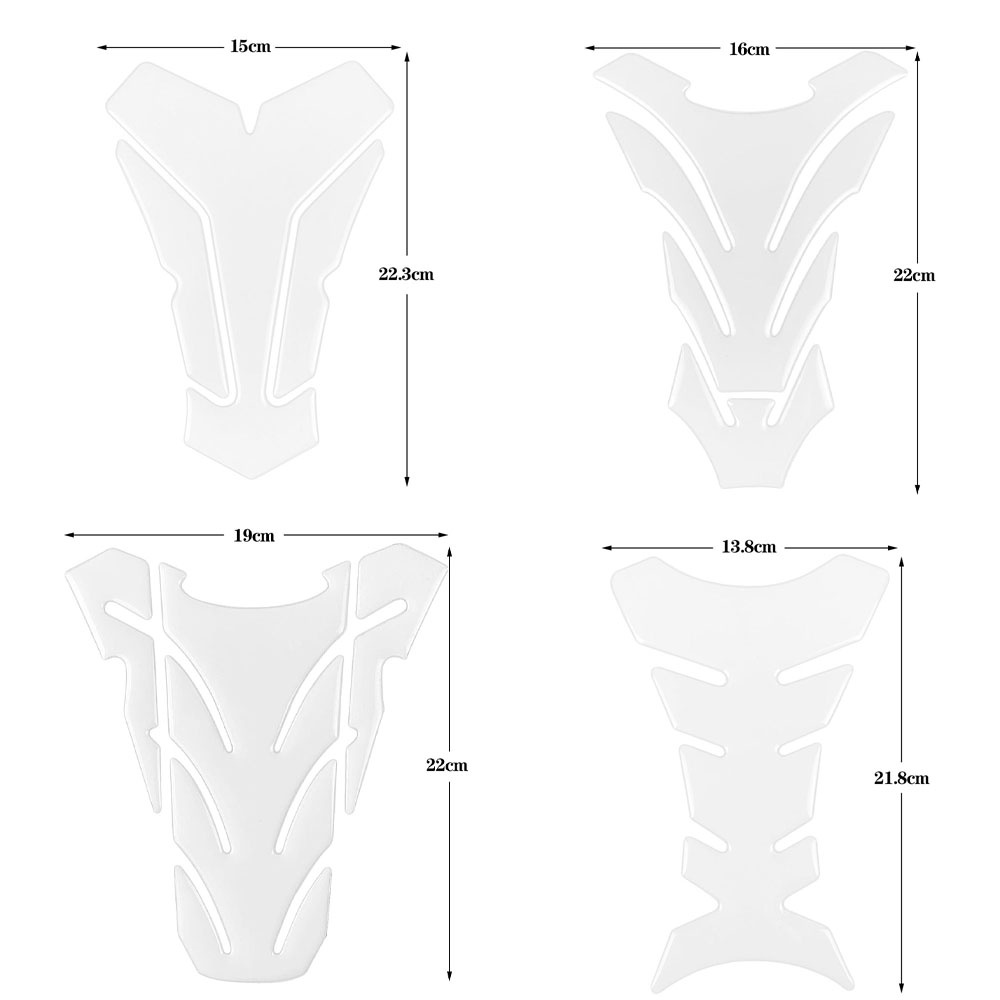 3D Bảo vệ bình xăng trong suốt Nhãn dán Phổ quát Bảo vệ bình nhiên liệu đề can Phụ kiện xe máy Đối với YAMAHA Honda Kawasaki Harley Suzuki