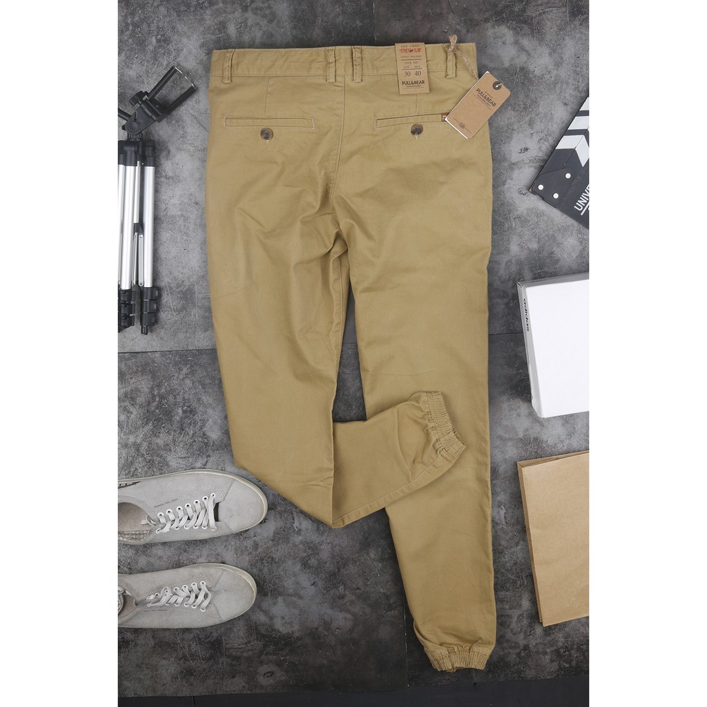 [Hàng Hot ] Giảm Giá Quần kaki Jogger pull and bear vải co giãn 4 chiều hàng VXNK