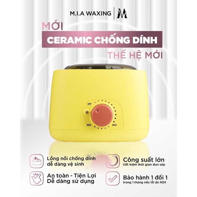 Nồi Nấu Sáp Wax Lông Cao Cấp Chống Dính [Vàng]