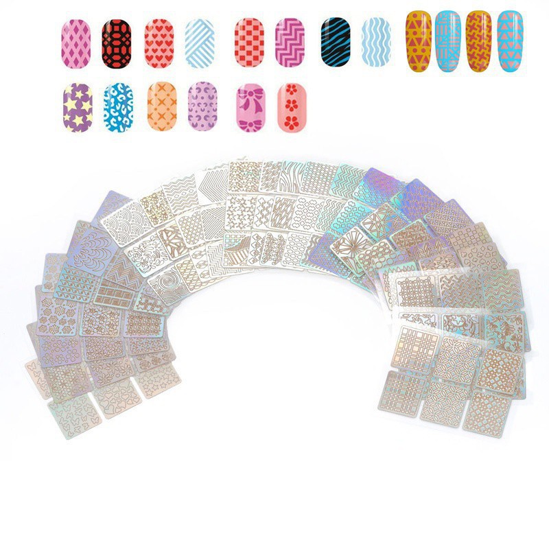 Set 24 Miếng Dán Khuôn Vẽ Móng Nghệ Thuật