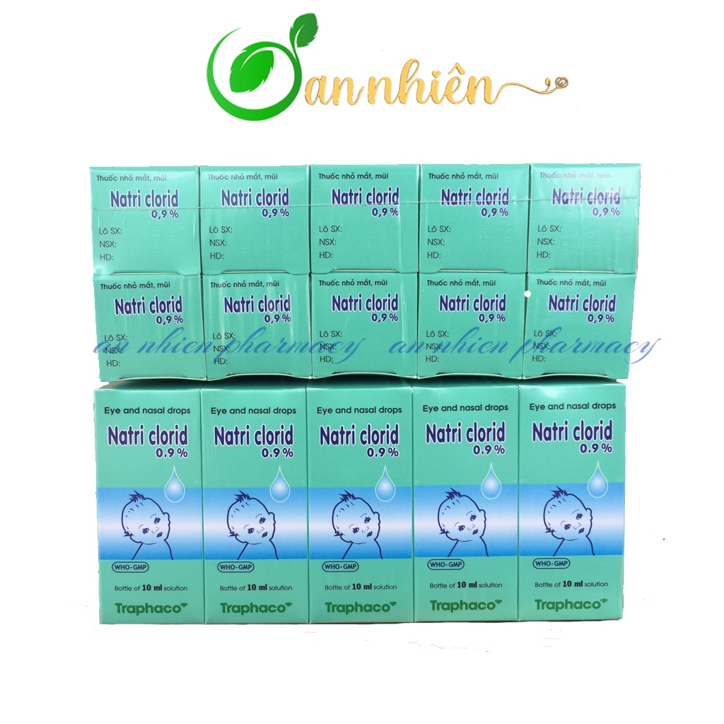 Combo 10 lọ Nước muối Natri clorid Traphaco