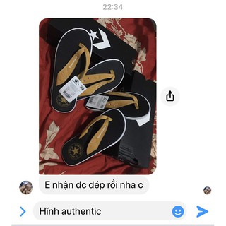 Lô mới - Dép Converse đen logo vàng tròn