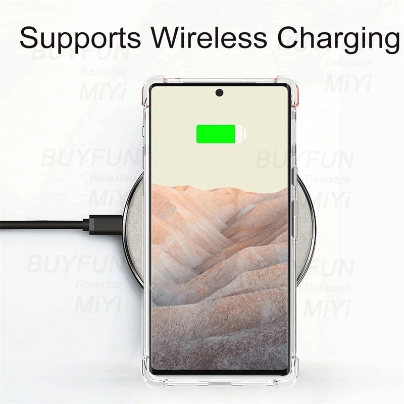 Ốp điện thoại 3 trong 1 trong suốt chống sốc với kính cường lực bảo vệ camera và màn hình cho Google pixel 6 pro