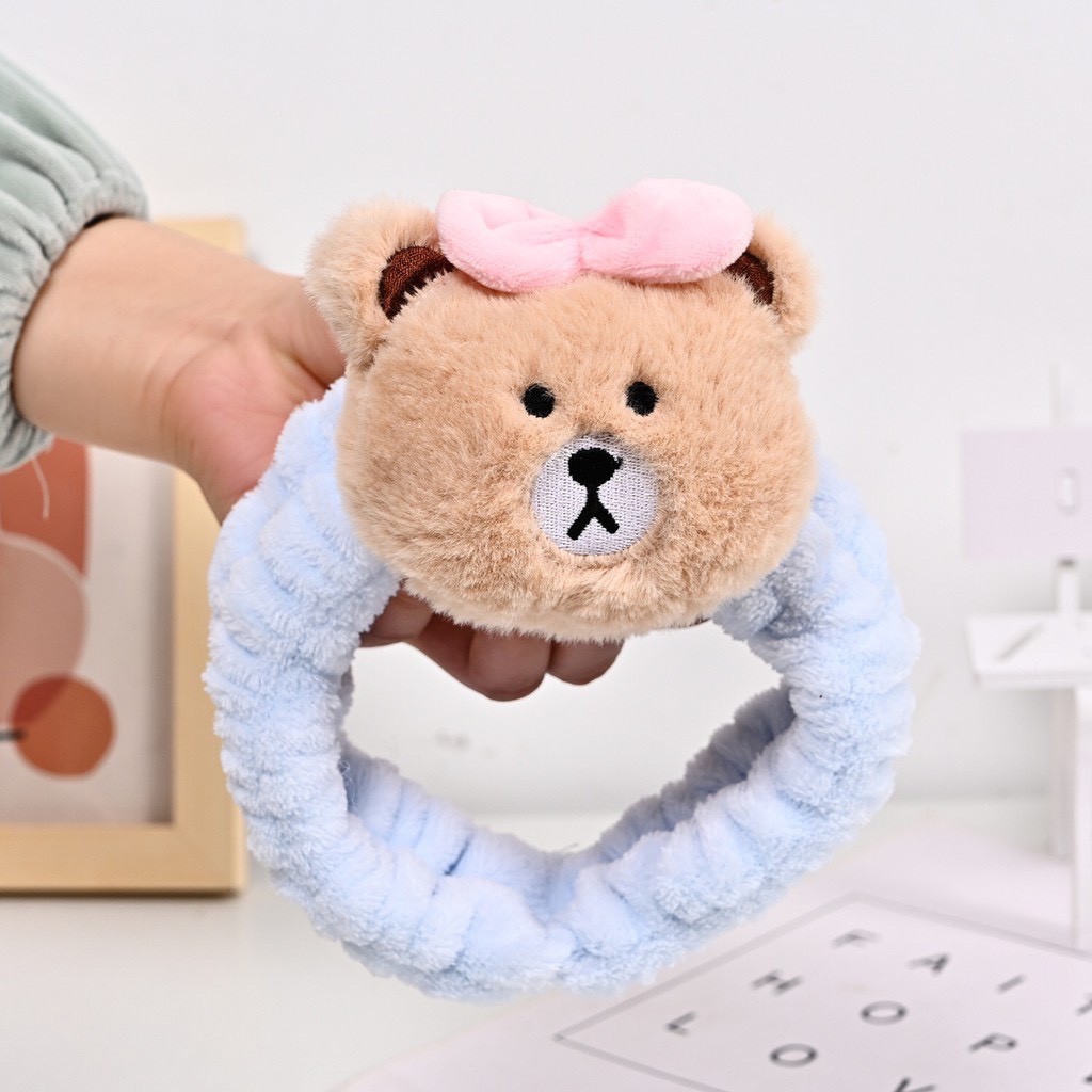 Băng Đô Hình Gấu Chất Liệu Bông Mềm Mịn Bảng Lớn 1004