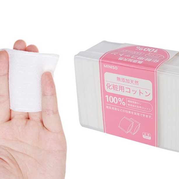 Hộp bông tẩy trang Miniso 1000 miếng từ 100% cotton Pads Làm sạch lớp trang điểm makeup toner hiệu quả  YUPA.STORE