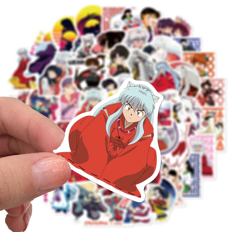 Set 50 miếng sticker hình Inuyasha dán trang trí độc đáo