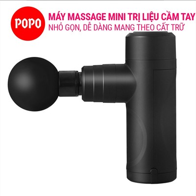 Máy massage Facial Gun MINI08 POPO tích hợp 4 đầu có thể thay thế làm giảm đau căng tức cơ bắp