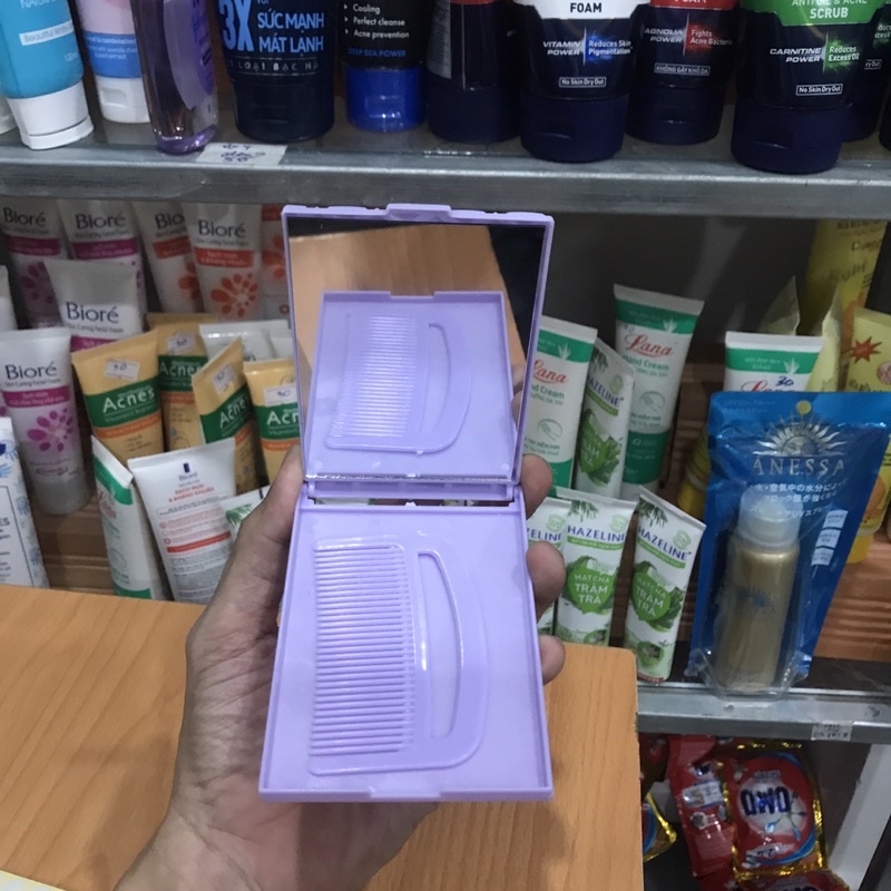 Hộp Gương MiNi Kèm Lược Tiện Lợi