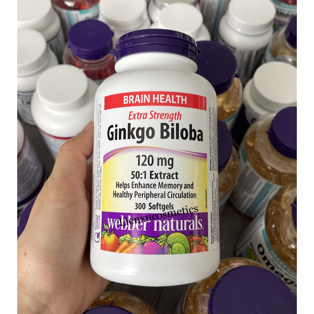 Viên uống bổ não Ginkgo Biloba 120mg 300 viên; HSD 2027