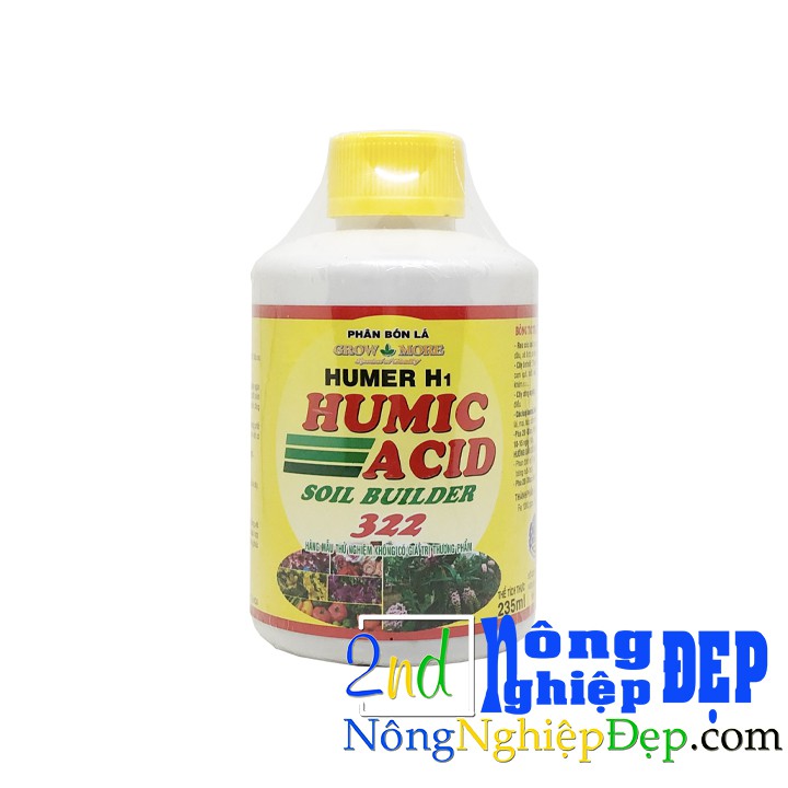 Humic 322 - Phân Bón Hữu Cơ Giải Độc Cho Đất - Chai 235ml