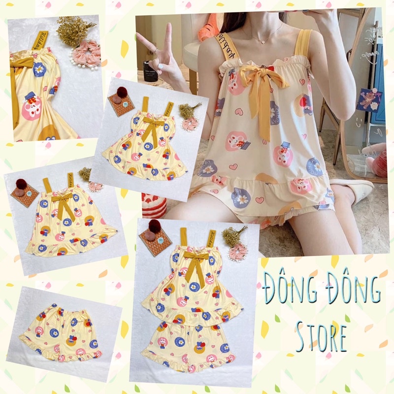 🌿ĐỒ BỘ 2 DÂY CHẤT THUN SỮA - HỌA TIẾT SIÊU XINH💕🌿