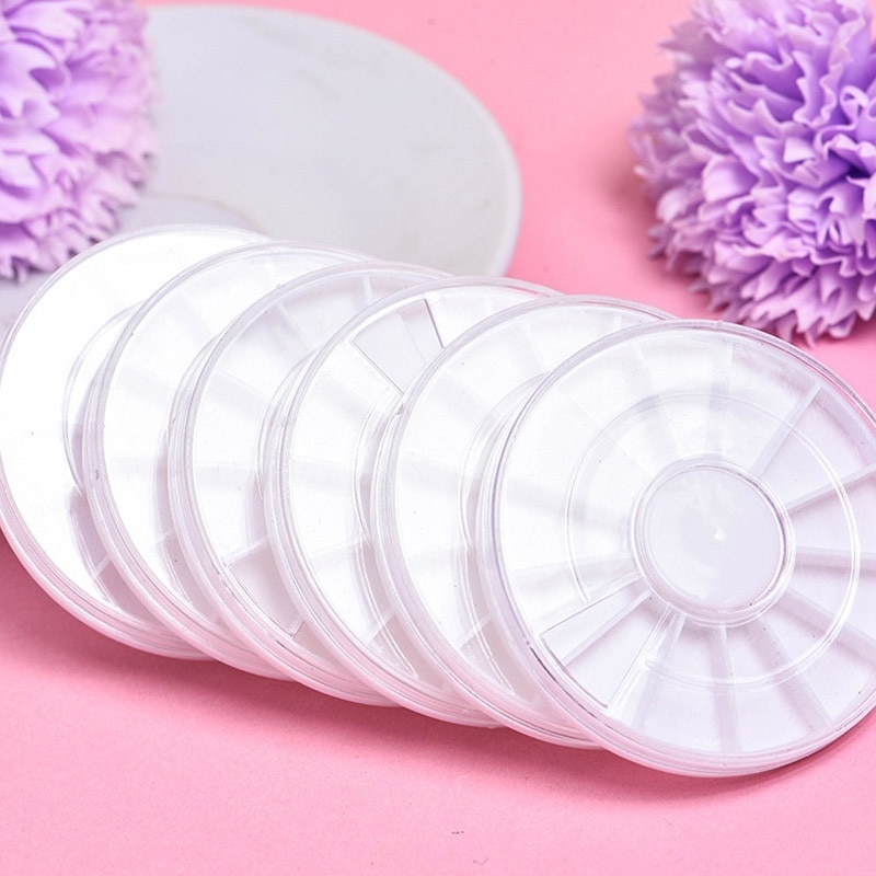 [Hàng mới về] Hộp tròn đựng đá trang trí móng tay nghệ thuật