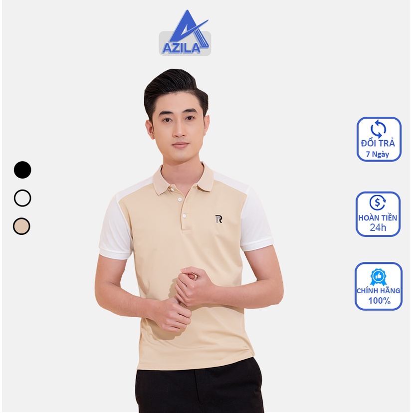 Áo Polo Nam, Áo Phông Nam Cổ Bẻ Vai Phối Màu Chất Liệu Cá Sấu PVC - AC147