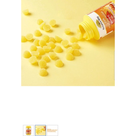 Vitamin C Nature’s Way Kids Smart Vitamin C+ZinC+D3 Chewable Tablets Bổ Sung Vitamin C