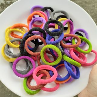 Túi 48 dây cột tóc màu cỡ nhỏ (đường kính 3.5cm)