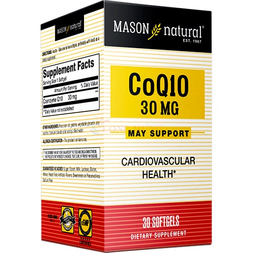 Viên uống Mason Natural CoQ10 30mg hỗ trợ tim mạch (30 viên) - Thực phẩm  chức năng sức khỏe | Vitamin.vn