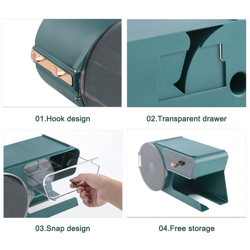 QQ Khay Đựng Khăn Giấy / Trang Sức / Máy Sấy Tóc Tiện Dụng Cho Nhà Tắm