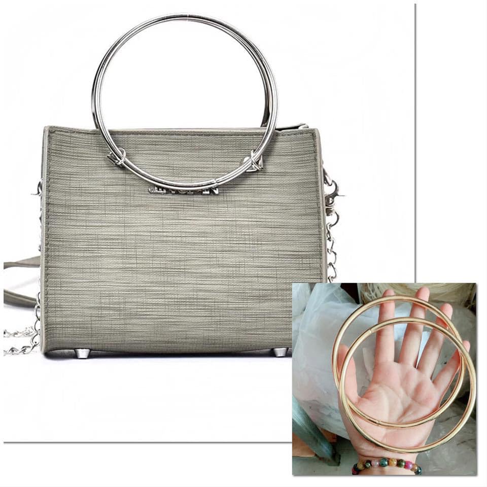 Quai túi xách kim loại hình tròn