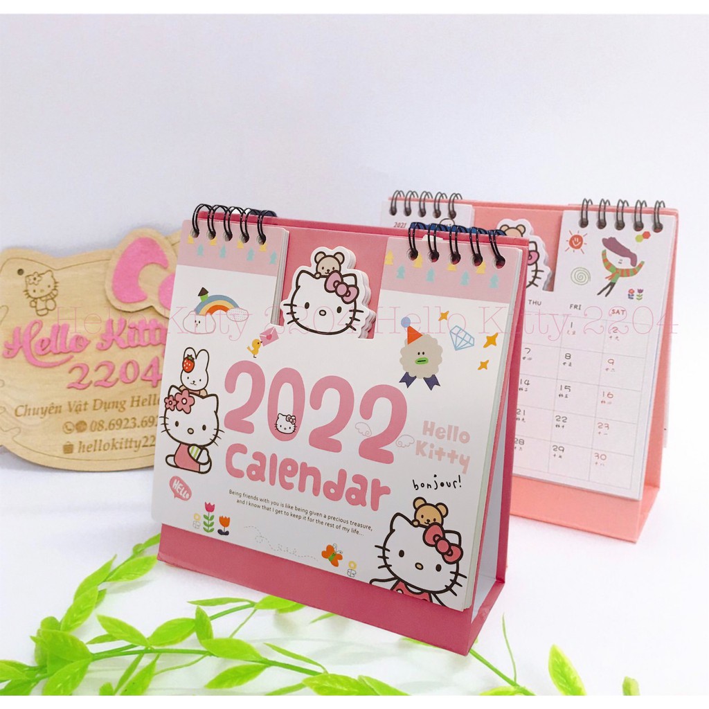 Lịch để bàn 2022 Hello Kitty