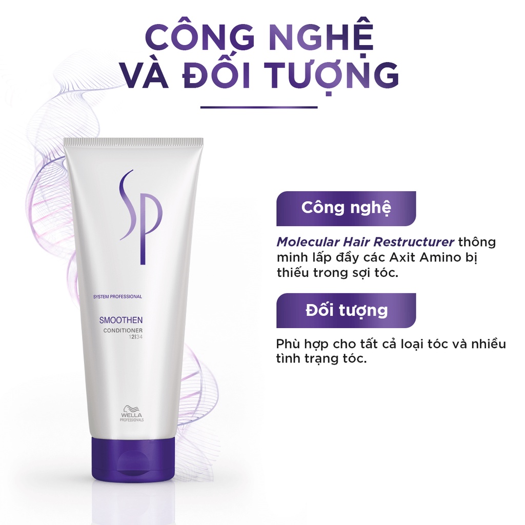 Dầu Xả SP Smoothen Làm Mượt Tóc, Giúp Bề Mặt Tóc Sáng Bóng, Mềm Mại 200ml-1000ml