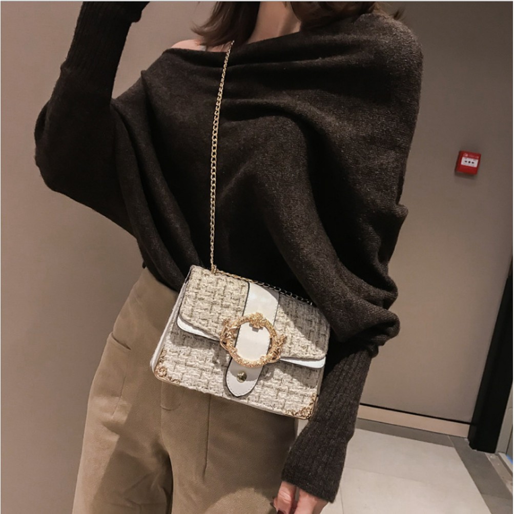 Túi xách tay nữ,túi đeo chéo nữ dạ nẹp viền BH 288 | BigBuy360 - bigbuy360.vn