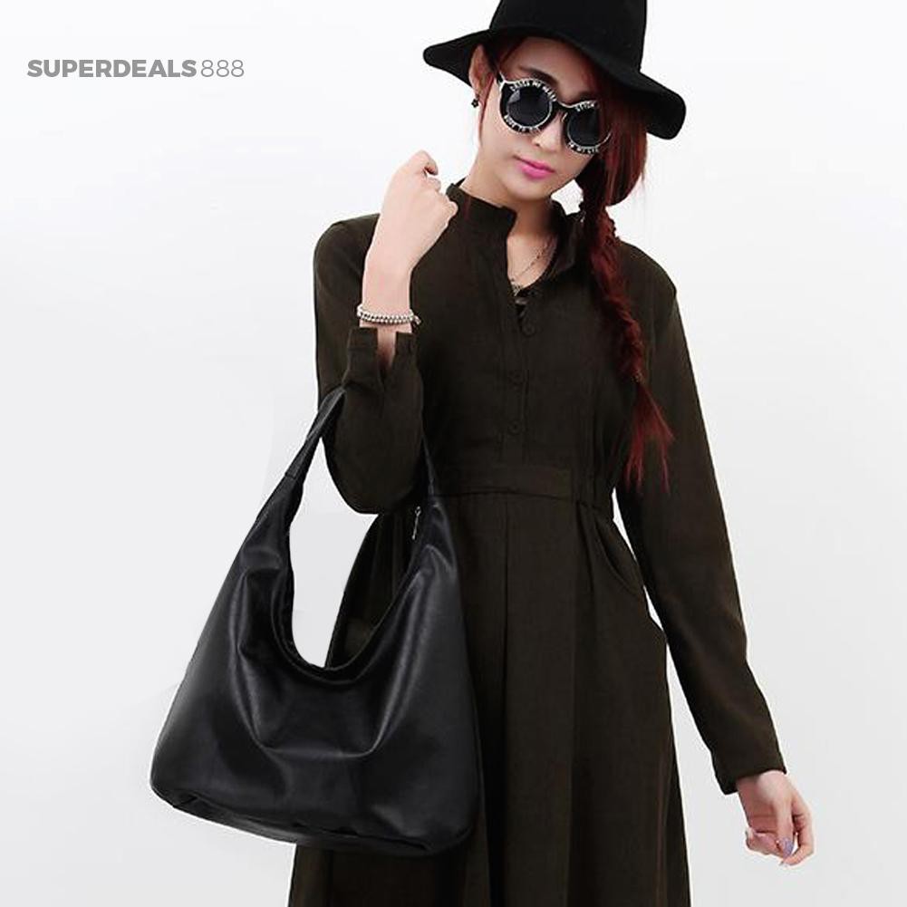 SUPER FASHIONʚ♥2018 New Fasion Black PU Leather Economy Women &amp;amp Handbag