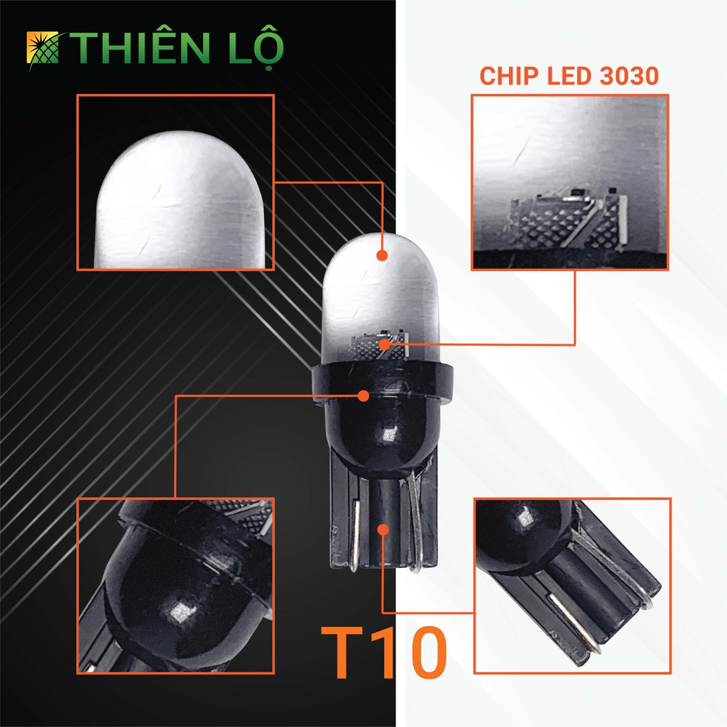 [GIÁ 2 ĐÈN] [NHẤP NHÁY 7 MÀU] Bóng LED T10 đèn xi nhan demi Chip 3030 nhấp nháy 7 màu của Thiên Lộ