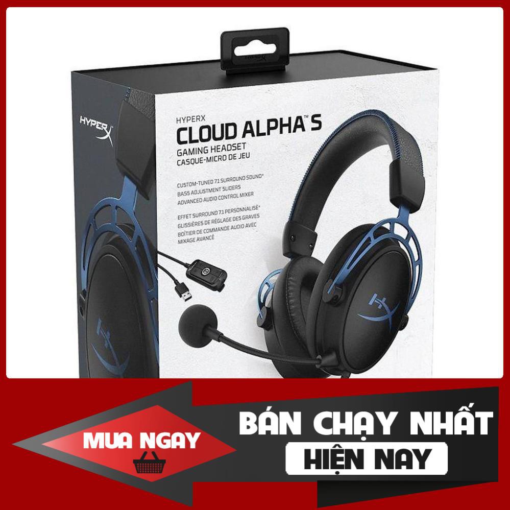 Tai nghe Kingston HyperX Cloud Alpha S Blue âm thanh ảo 7.1