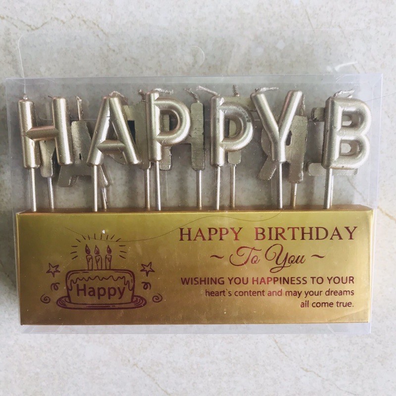 Set nến Happy Birthday trang trí bánh kem- bánh sinh nhật các màu