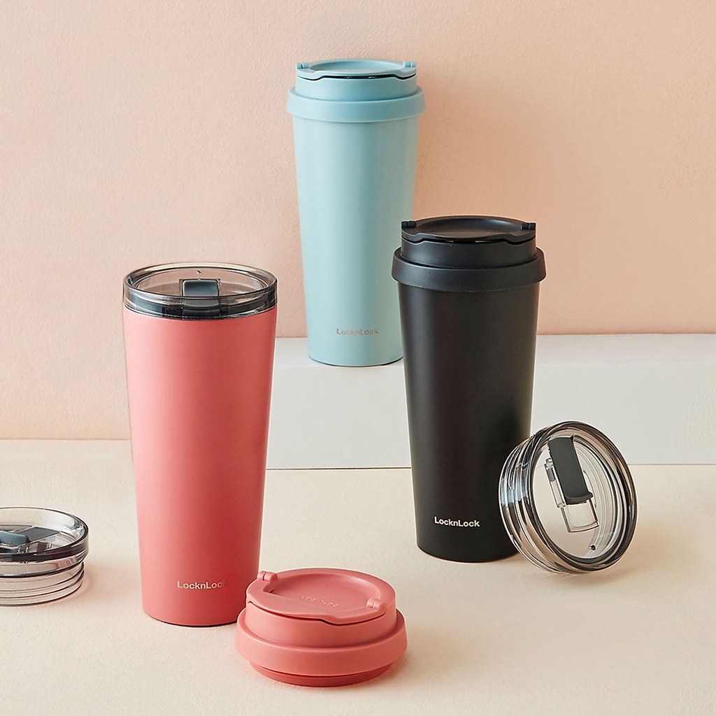 Bình giữ nhiệt Lock&Lock New Clip Tumbler 540ml LHC4279 - 2 nắp thay thế