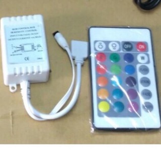 Mạch điều khiển dây led dán đổi màu RGB 5m 12v, remot đèn led dây rgb