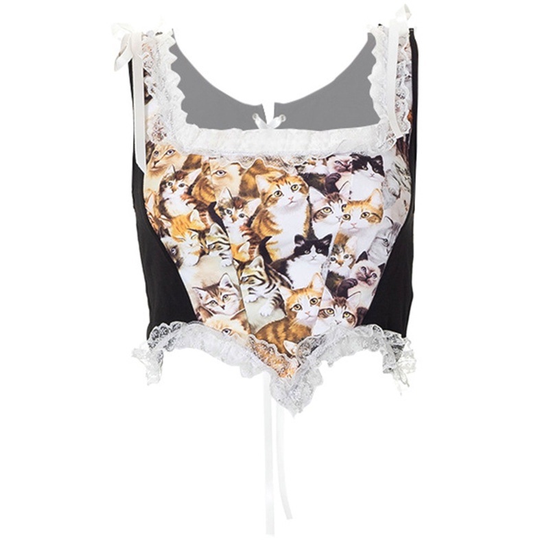 Áo Corset Ren Không Tay Định Hình Cơ Thể Cho Nữ