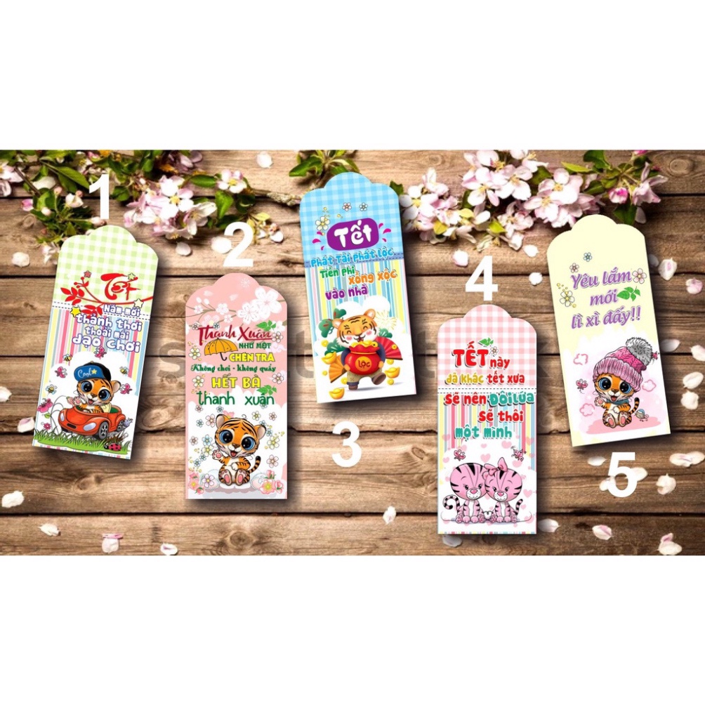 Lì Xì Tết 2022 Combo 200 Bao Lì Xì Tết 2022 Chất Lượng Cực Đẹp