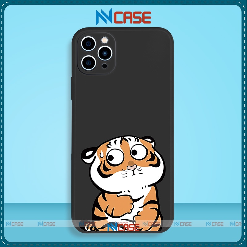 Ốp lưng iPhone cạnh viền vuông silicon mềm dẻo bảo vệ camera cho iphone 6/6s/7/8/X/XS/Xr/11/12/13 Pro Plus Max Hổ Cute