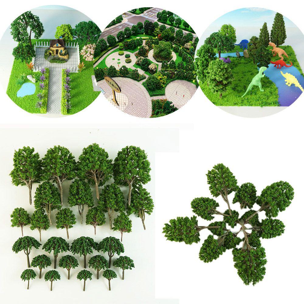 KUNHEV Bộ 30 Mô Hình Cây Xanh Mini Dùng Trang Trí