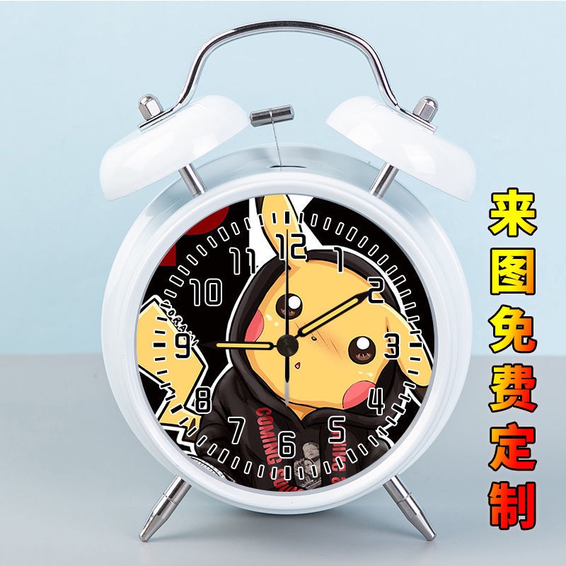 Appearance Đồng Hồ Báo Thức Để Bàn Bằng Kim Loại Hình pikachu Pokemon Dễ Thương Không Ồn Cho Học Sinh