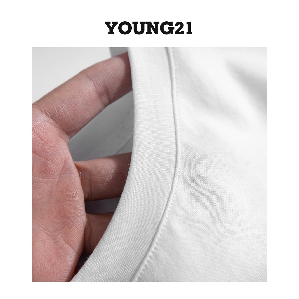 Áo thun nam YOUNG21 Basic Longtee 2023 phông trơn tay ngắn form rộng 2 màu