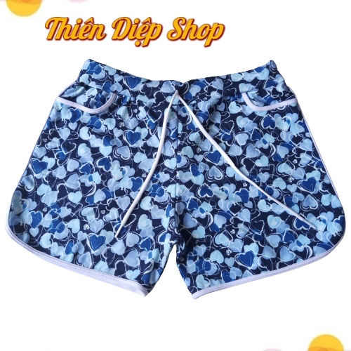 Quần đùi nữ họa tiết bông nhiều mẫu đẹp lựa chọn, quần dây rút vãi thun cotton 4 chiều co giãn thoáng và thấm hút mồ hôi