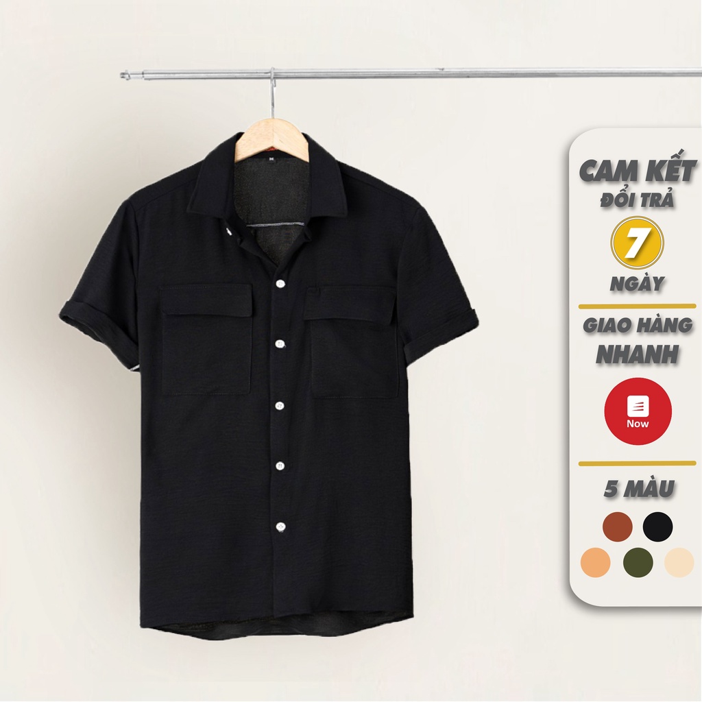 Áo Sơ Mi Nam Ngắn Tay Nam Hàn Quốc, Có Kiểu Áo Sơ Mi Đẹp - Basic Boutique | BigBuy360 - bigbuy360.vn