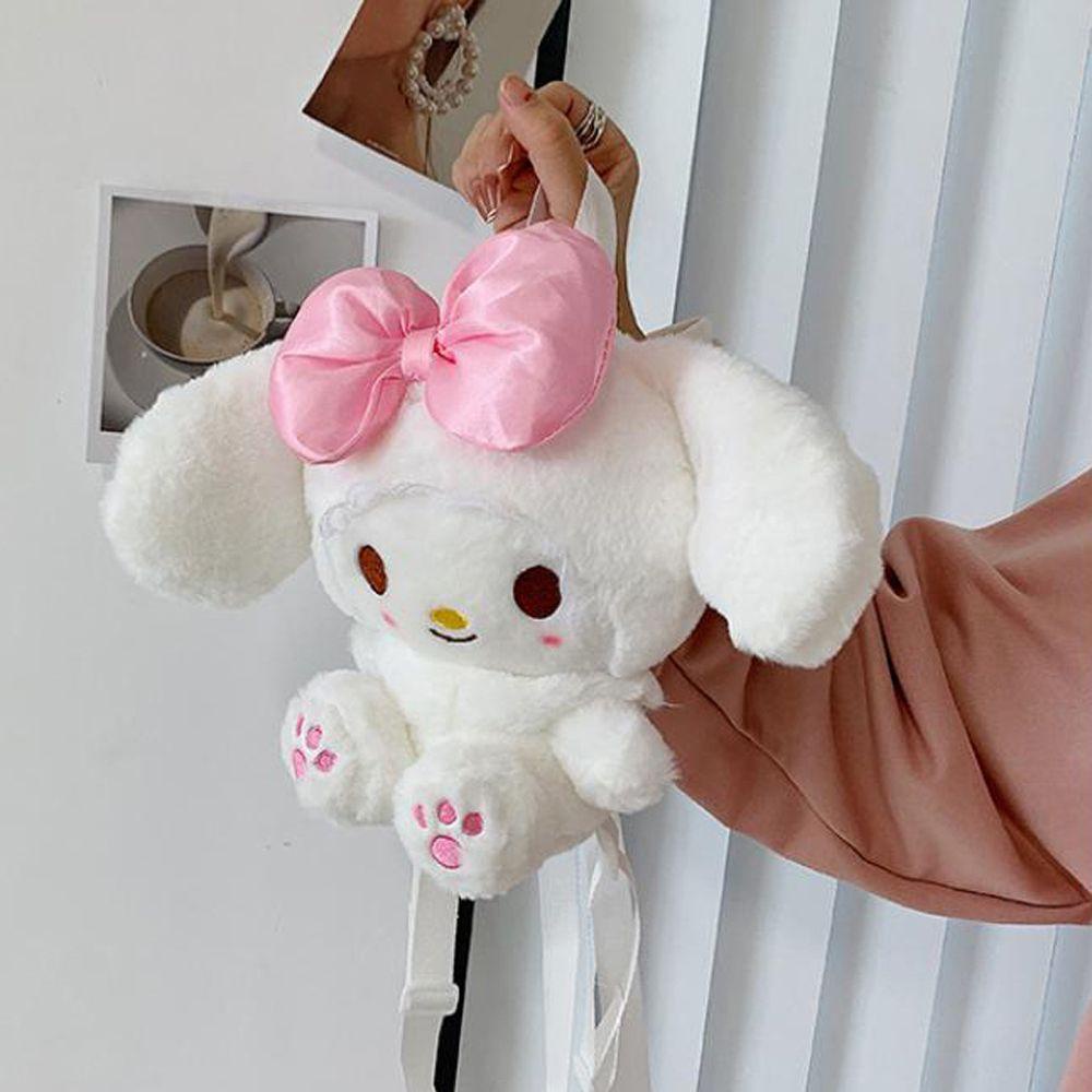 Ba Lô Lông Nhung Hình Hoạt Hình Anime Mymelody Màu Hồng Dễ Thương Cho Bé Gái