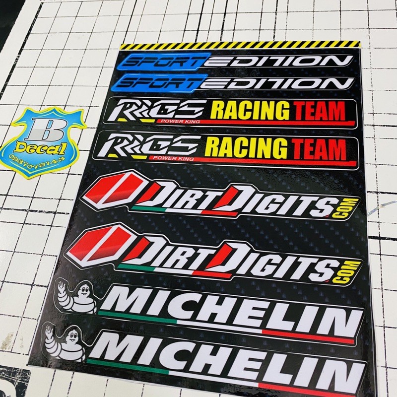 Tem logo sticker phuộc michelin