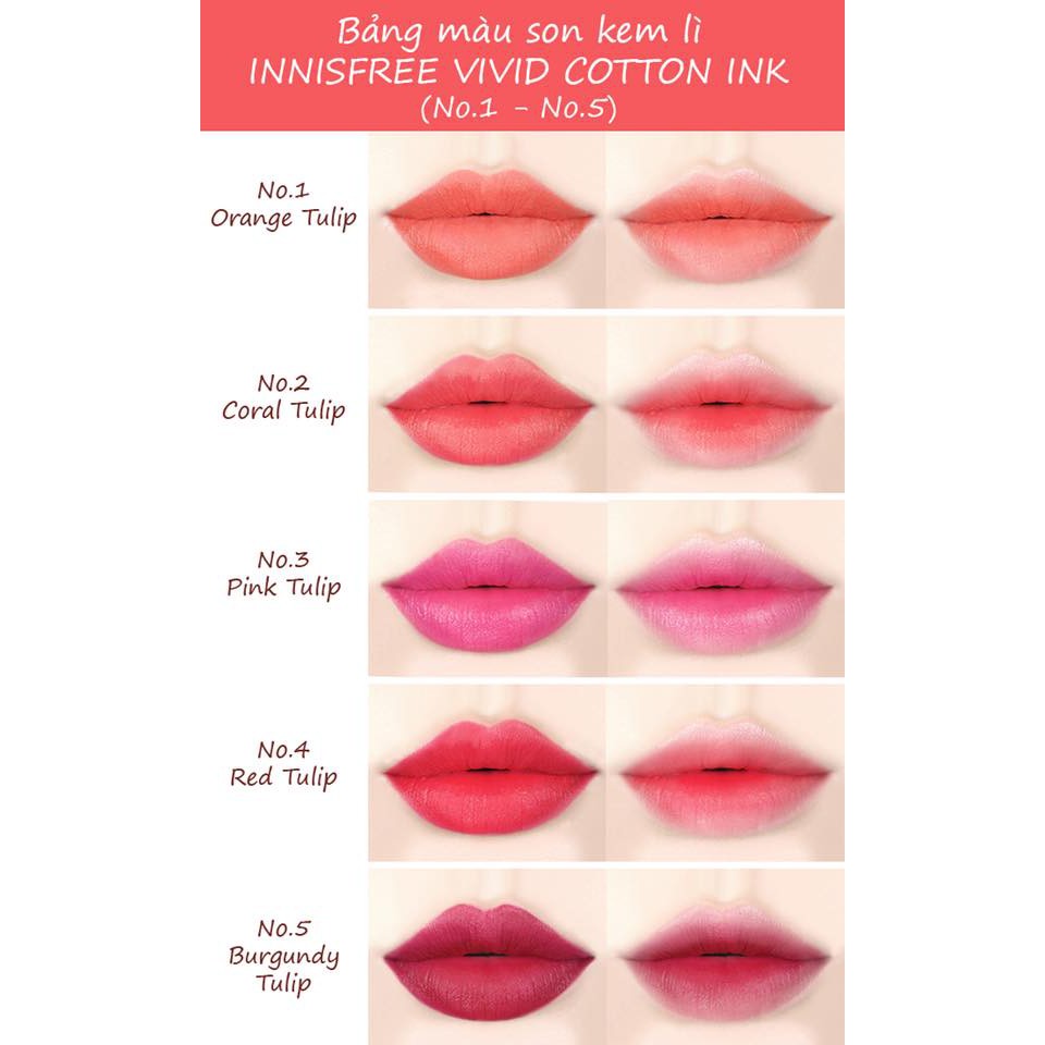[ DATE 01/2021 ] - Son Innisfree Vivid Cotton Ink | BigBuy360 - bigbuy360.vn