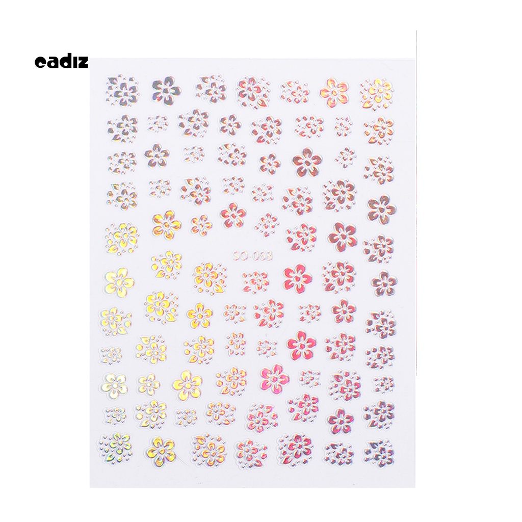 Nhãn Dán Trang Trí Móng Tay Hình Bông Hoa 3D DIY