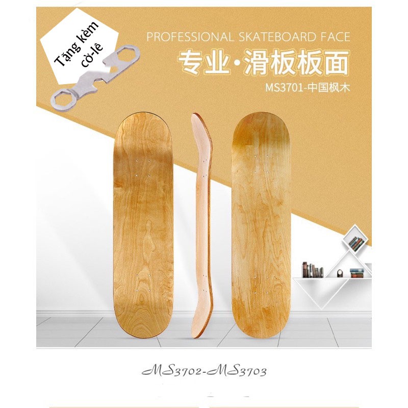 Deck Mặt Ván Trượt Cao Cấp, Mặt Ván Trượt Skateboard Gỗ Phong Ép 7 Lớp