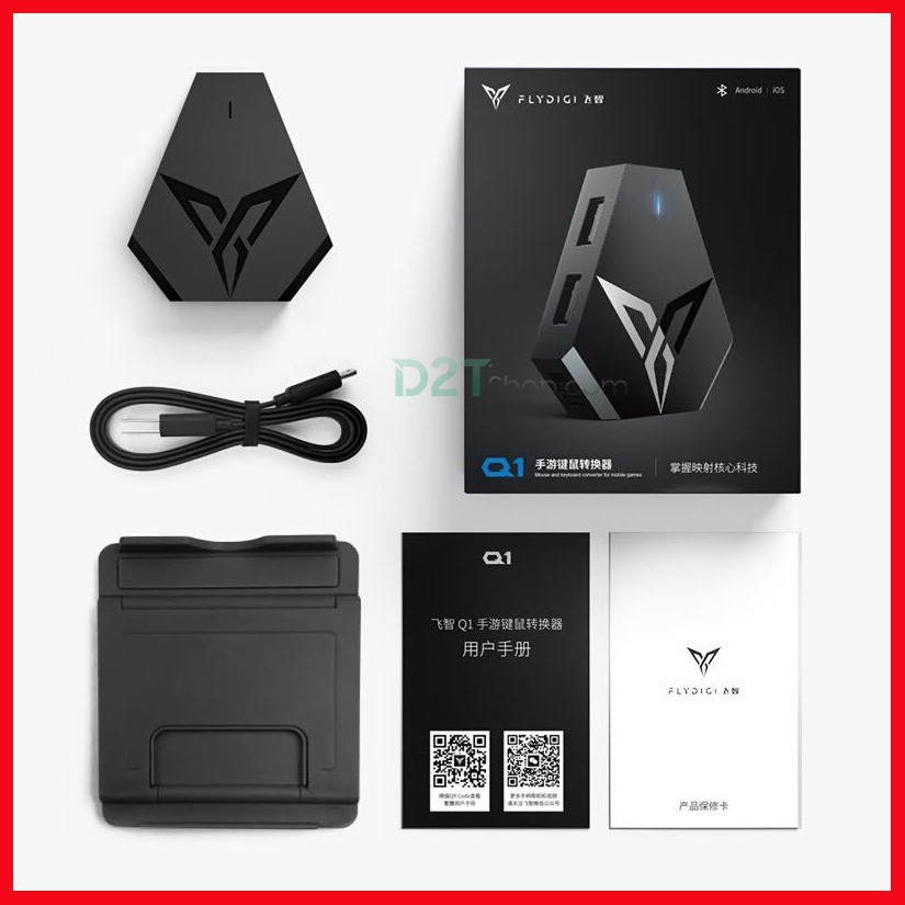 Bộ chuyển đổi game Flydigi Q1 chơi game PUBG, ROS, Free Fire và các game FPS khác, không sợ band acc -dc3462 - Hàng nhập