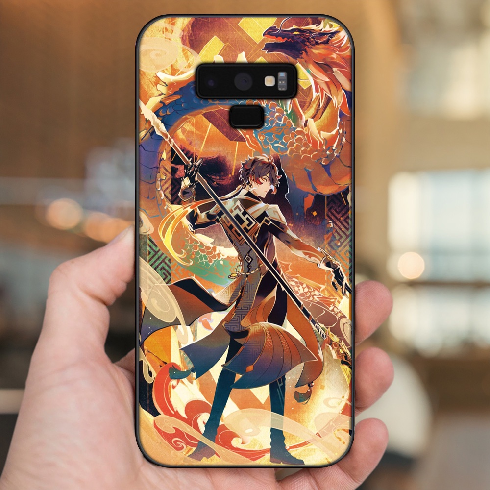 Ốp lưng Samsung Note 9 viền đen in hình Zhongli Genshin Impact