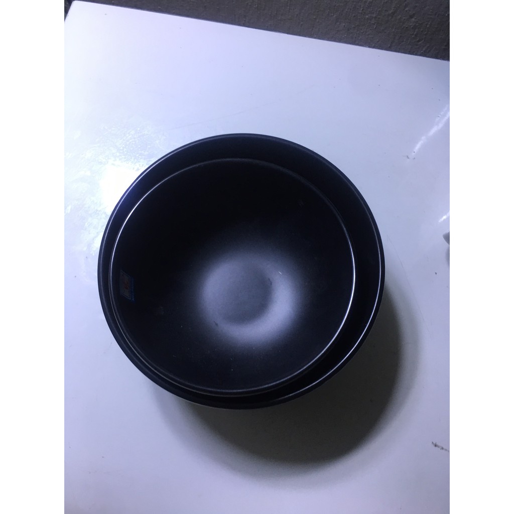 Tô tròn to dày đựng cháo,bún,phở nhựa Melamine nhám đen nhiều Size