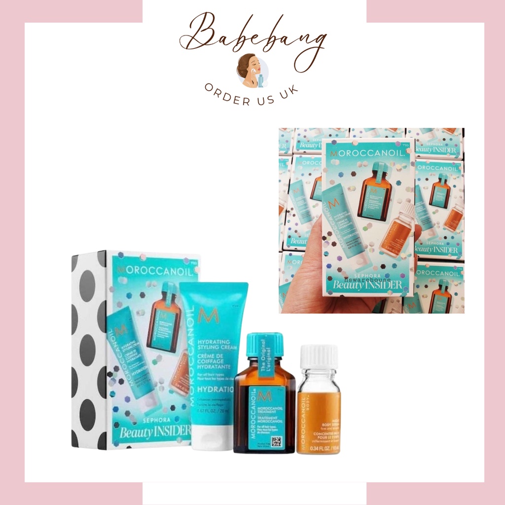(Chỉ AUTH) Set Moroccanoil tinh dầu dưỡng tóc, tạo nếp tóc và dưỡng thể