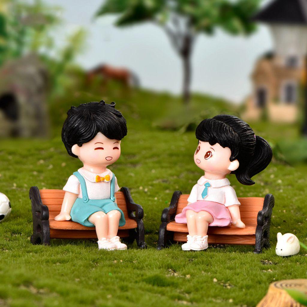 PATRICIA 1 Cặp Tượng Cặp Đôi Đáng Yêu Tự Trang Trí Nhà Búp Bê