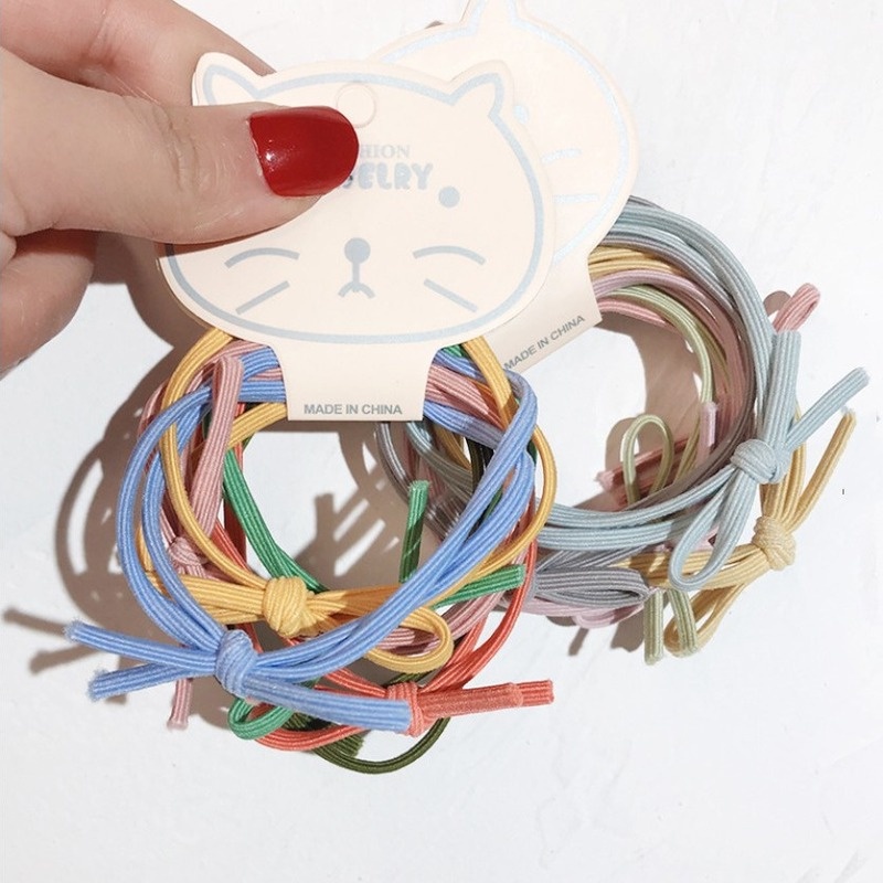 Dây Buộc Tóc Co Giãn Thắt Nơ Đáng Yêu Tiện Lợi Cho Nữ